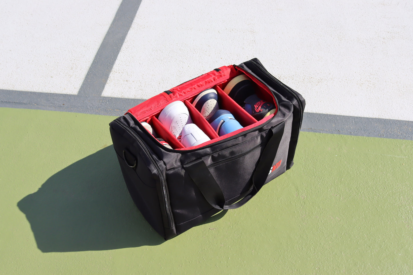 Sneaker Travel Duffel Bag [Black/Red]